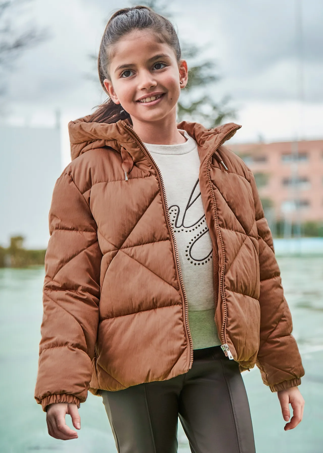 Mayoral Girl Quilted Coat