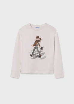 Mayoral Girl Relaxed Shoulder T-Shirt