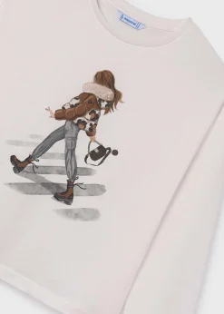 Mayoral Girl Relaxed Shoulder T-Shirt