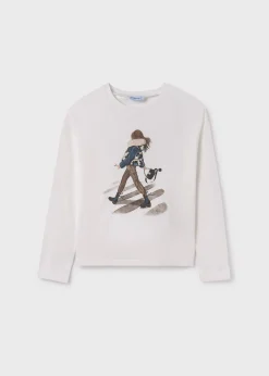 Mayoral Girl Relaxed Shoulder T-Shirt