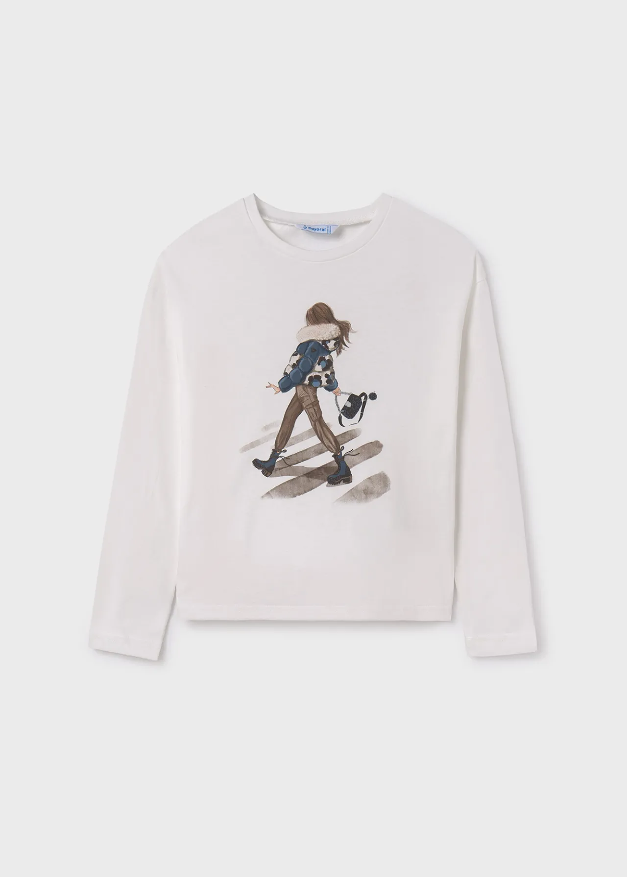 Mayoral Girl Relaxed Shoulder T-Shirt