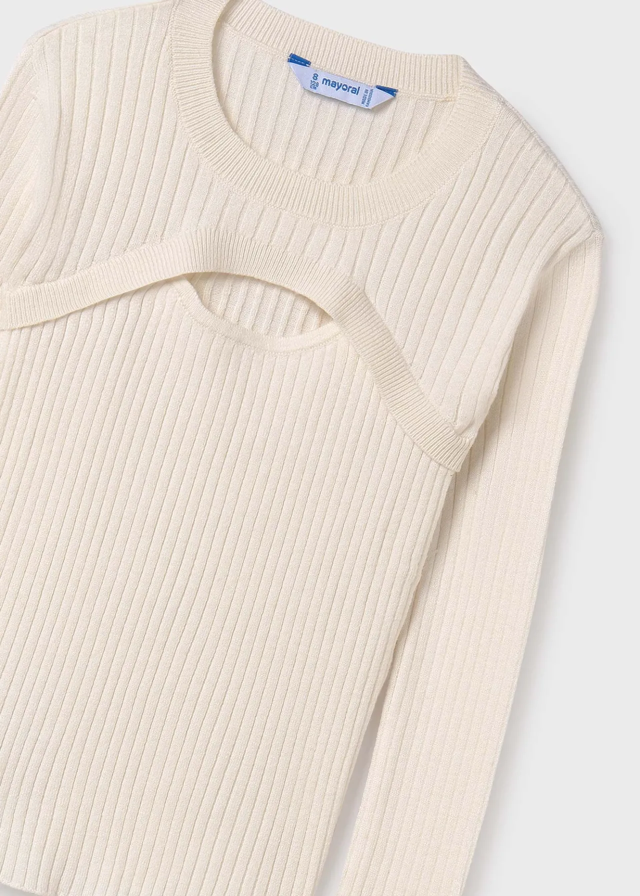 Mayoral Girl Ribbed Top with Top Opening