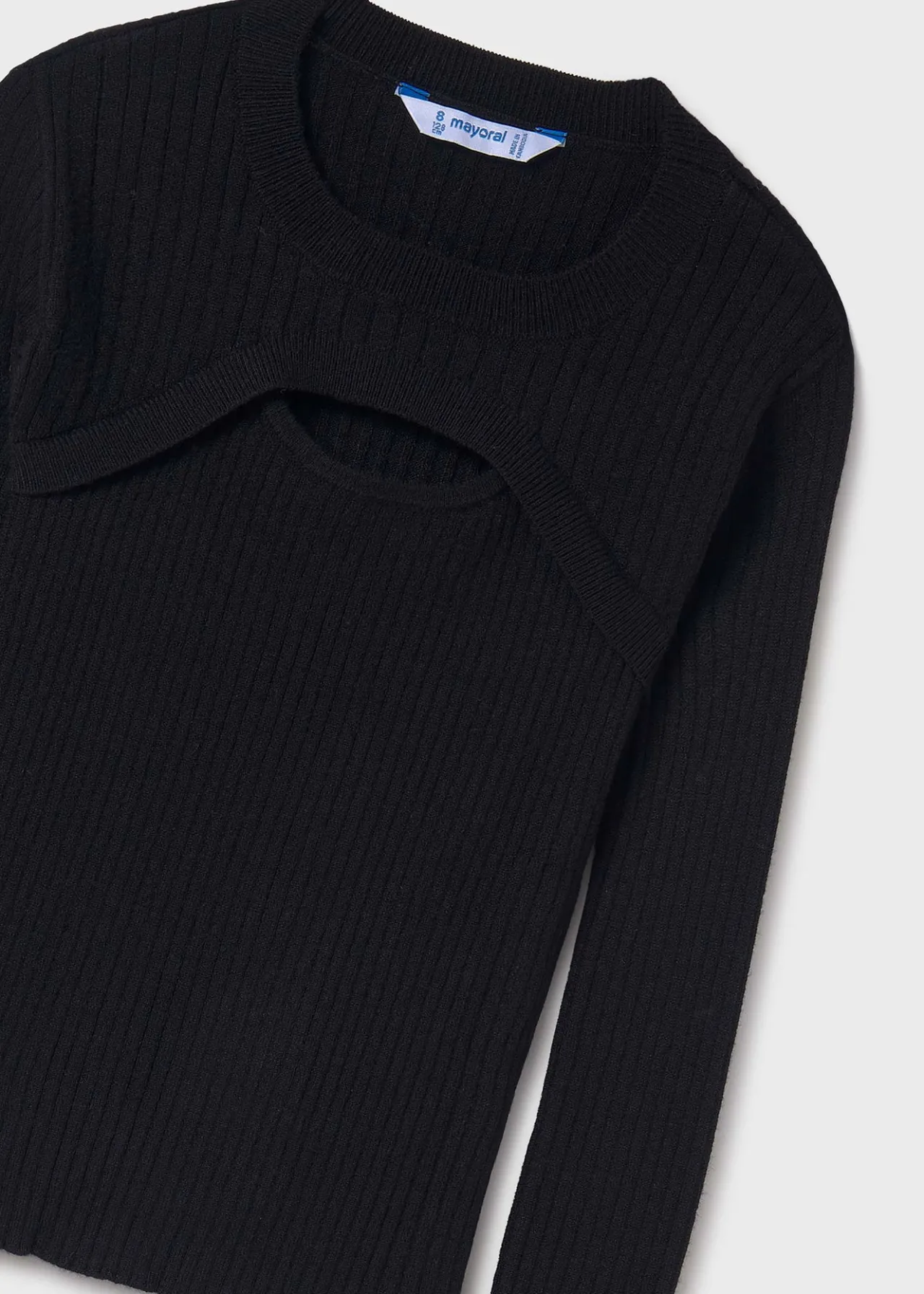 Mayoral Girl Ribbed Top with Top Opening