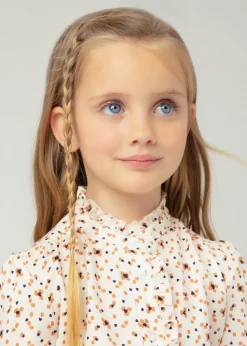 Mayoral Girl Ruffle Print Blouse
