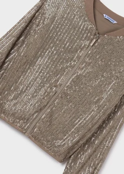 Mayoral Girl Sequin Bomber Jacket