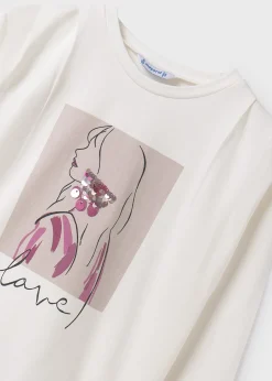 Mayoral Girl Sequin Detail T-Shirt