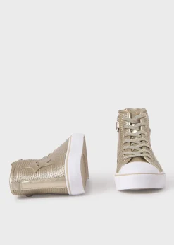 Mayoral Girl Sequin High Top Sneakers
