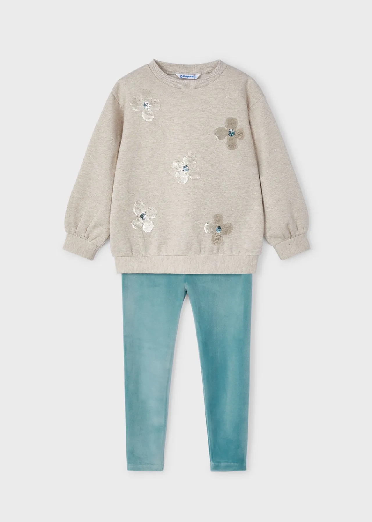 Mayoral Girl Sequin Sweatshirt and Leggings Set