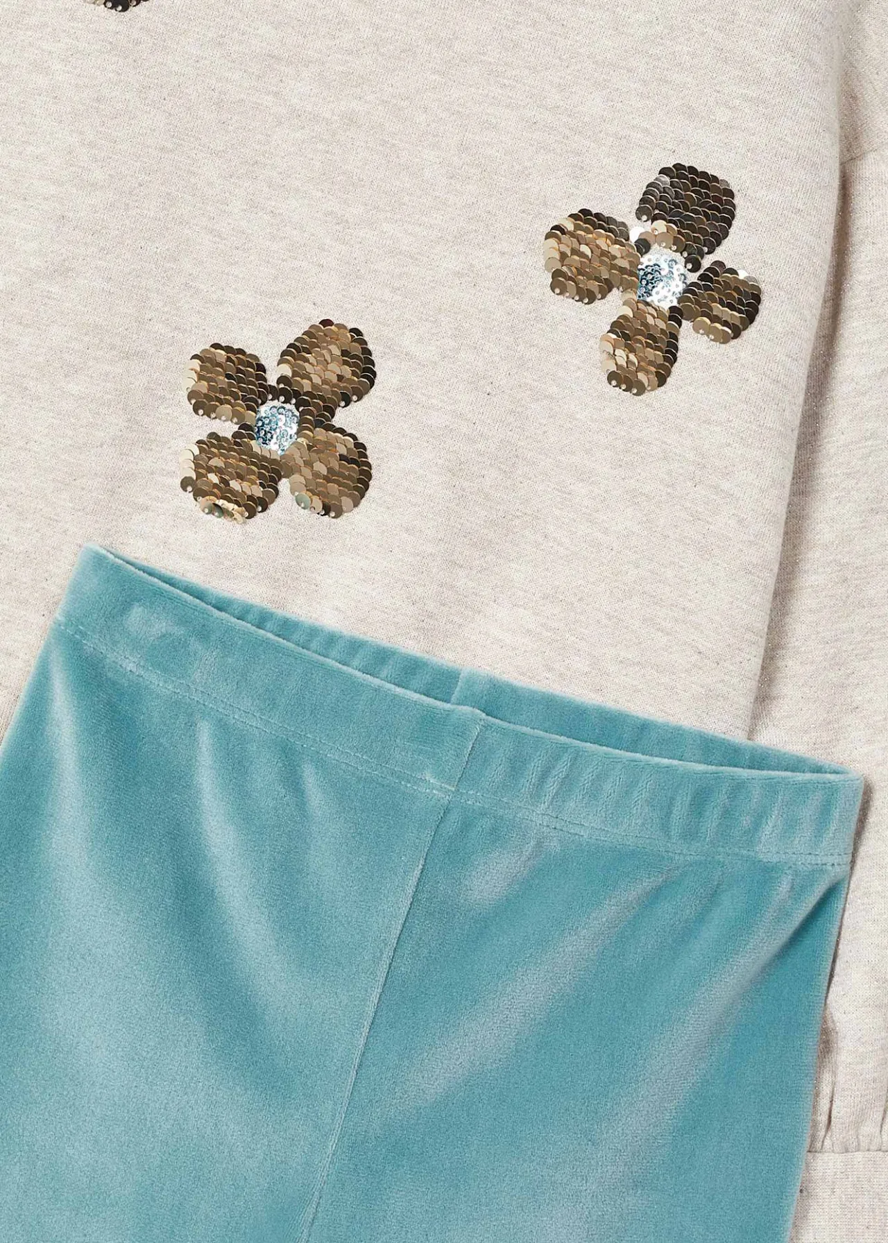 Mayoral Girl Sequin Sweatshirt and Leggings Set