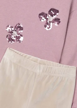 Mayoral Girl Sequin Sweatshirt and Leggings Set