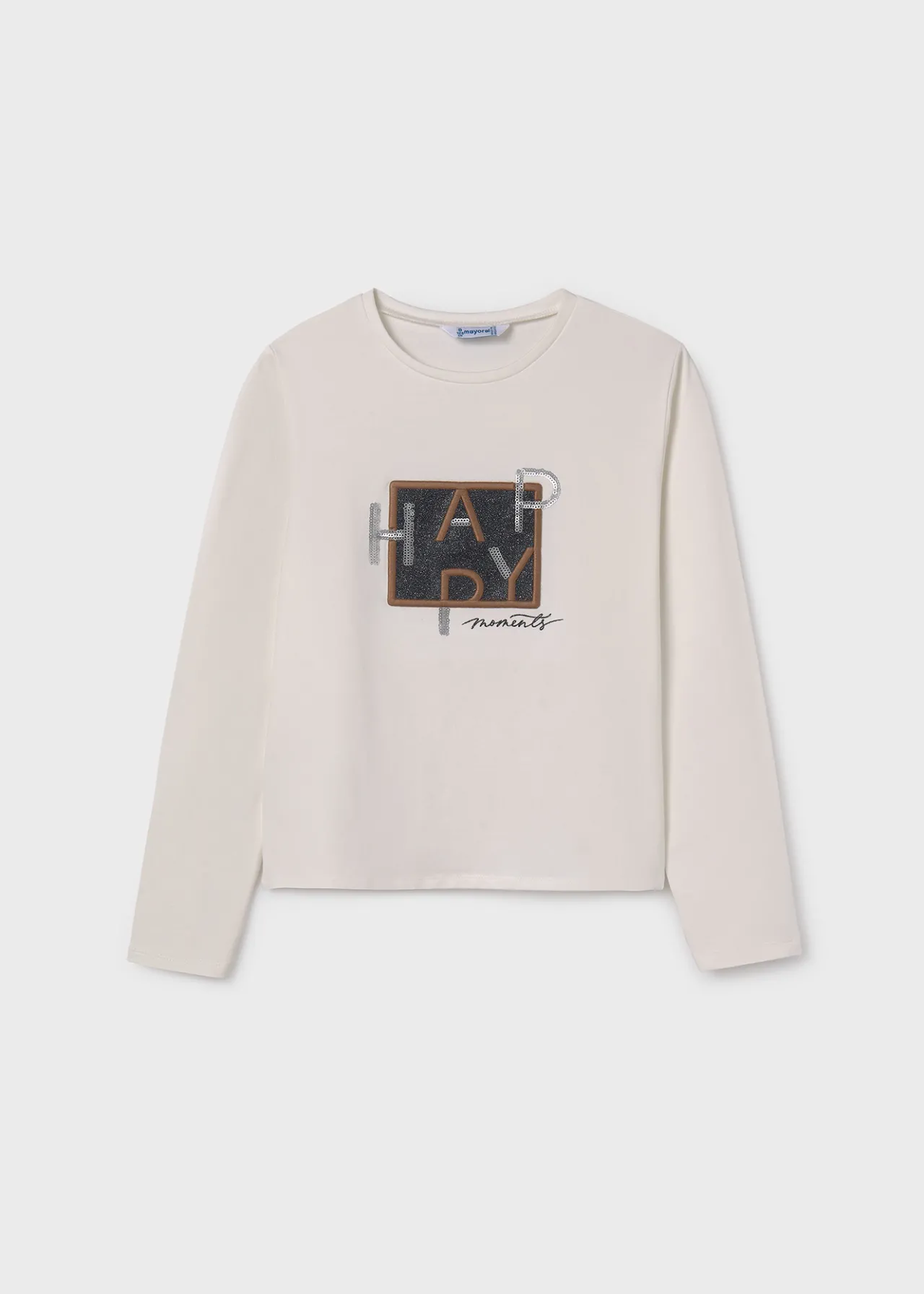 Mayoral Girl Sequin Text T-Shirt