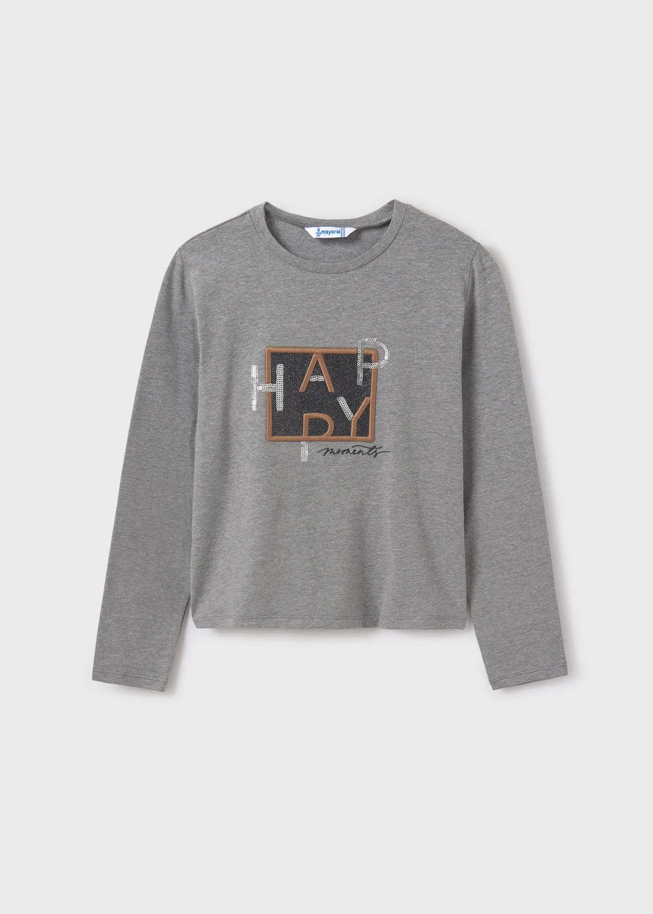 Mayoral Girl Sequin Text T-Shirt