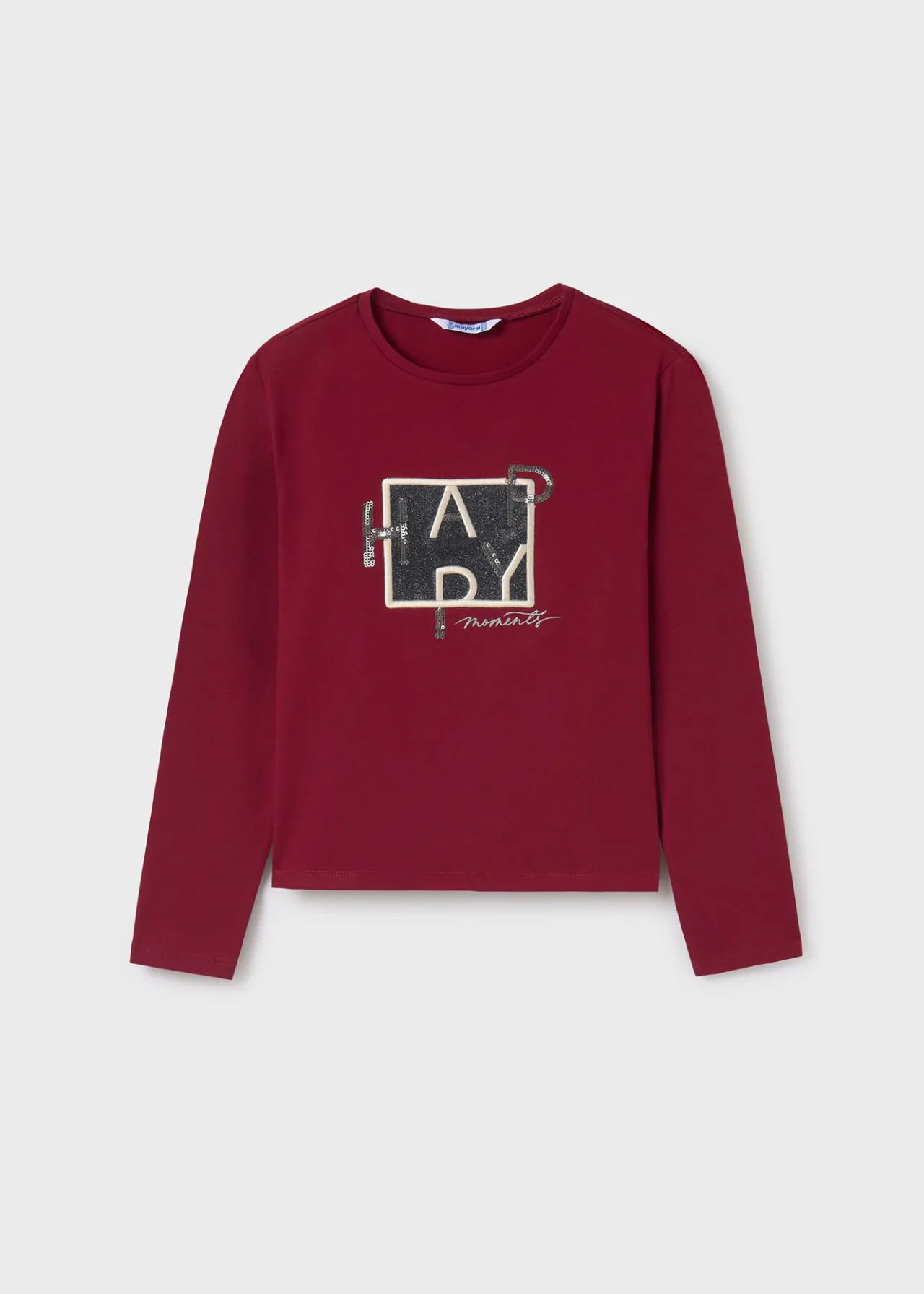 Mayoral Girl Sequin Text T-Shirt
