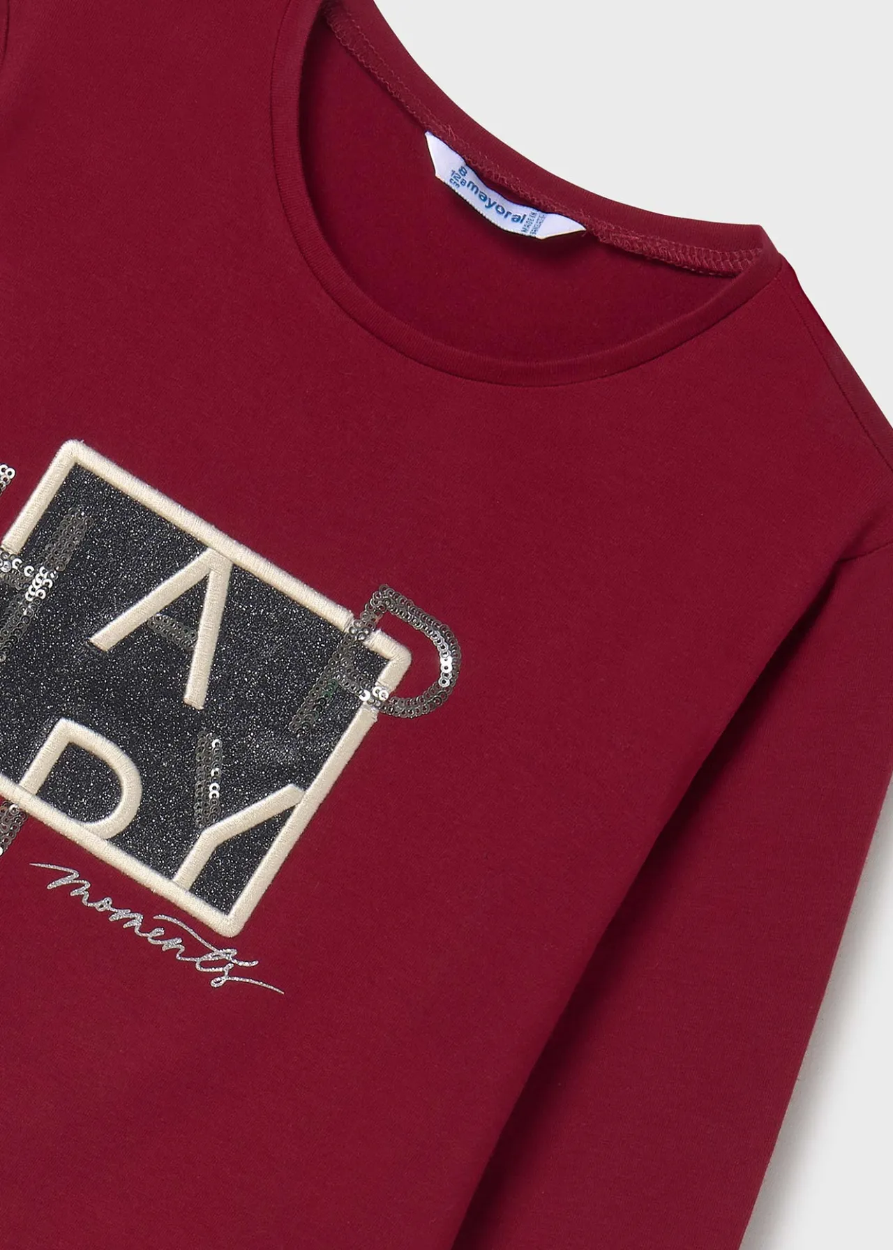 Mayoral Girl Sequin Text T-Shirt