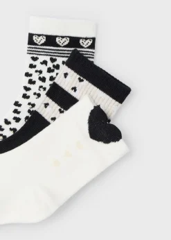 Mayoral Girl Set of 3 Heart Socks