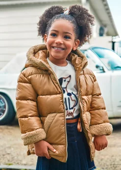 Mayoral Girl Sherpa-Trim Puffer Coat