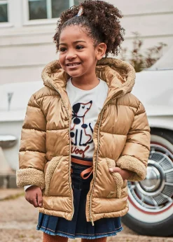 Mayoral Girl Sherpa-Trim Puffer Coat