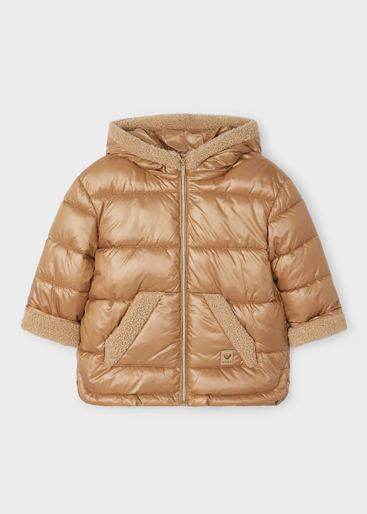 Mayoral Girl Sherpa-Trim Puffer Coat