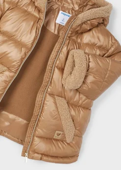 Mayoral Girl Sherpa-Trim Puffer Coat