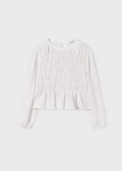 Mayoral Girl Shirred Blouse
