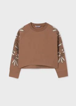 Mayoral Girl Sleeve Detail Sweatshirt