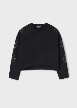 Mayoral Girl Sleeve Detail Sweatshirt