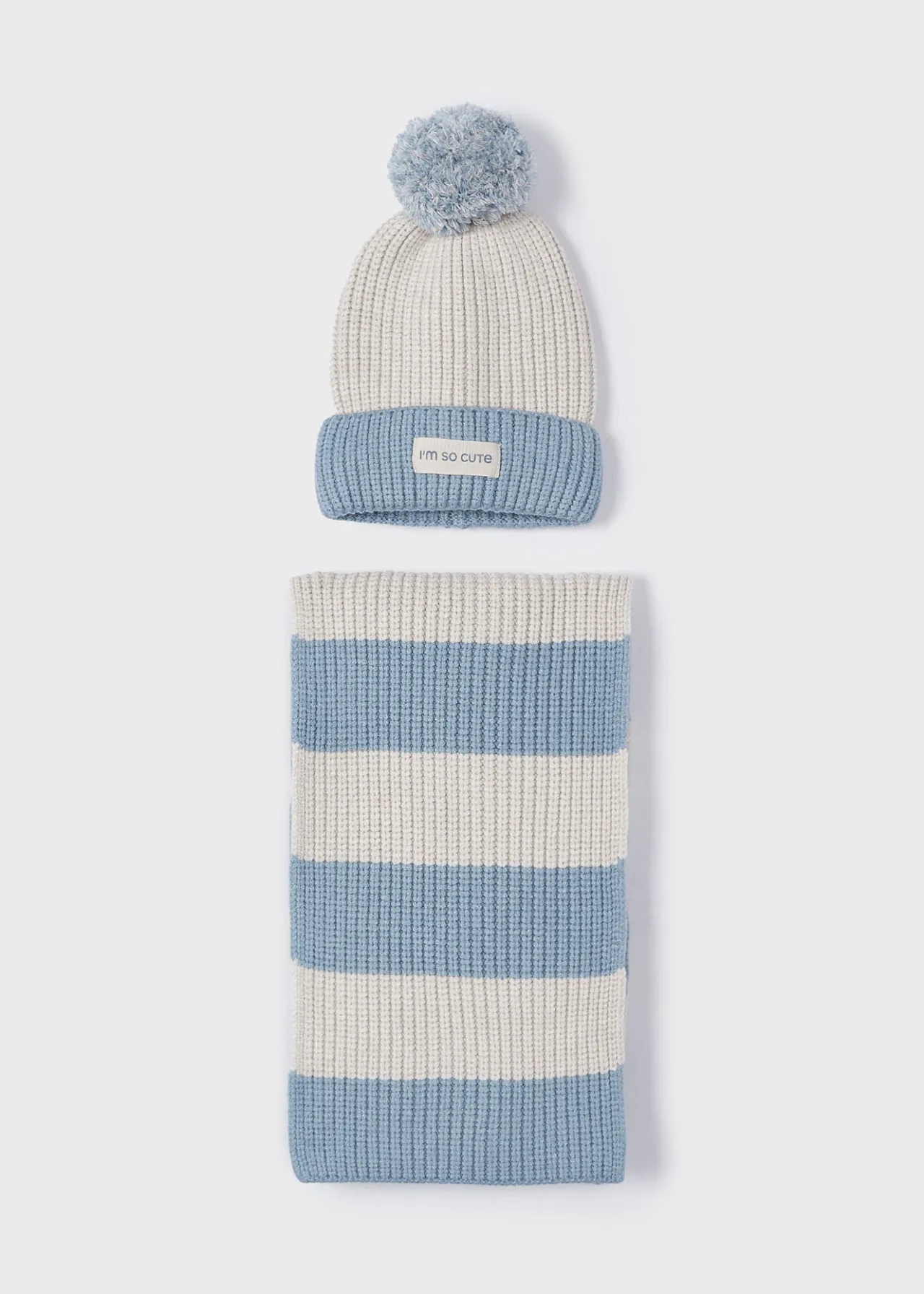 Mayoral Girl Striped Hat and Scarf Set