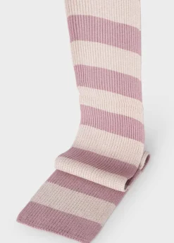 Mayoral Girl Striped Hat and Scarf Set