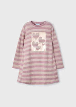 Mayoral Girl Striped Metallic Stitch Sweater