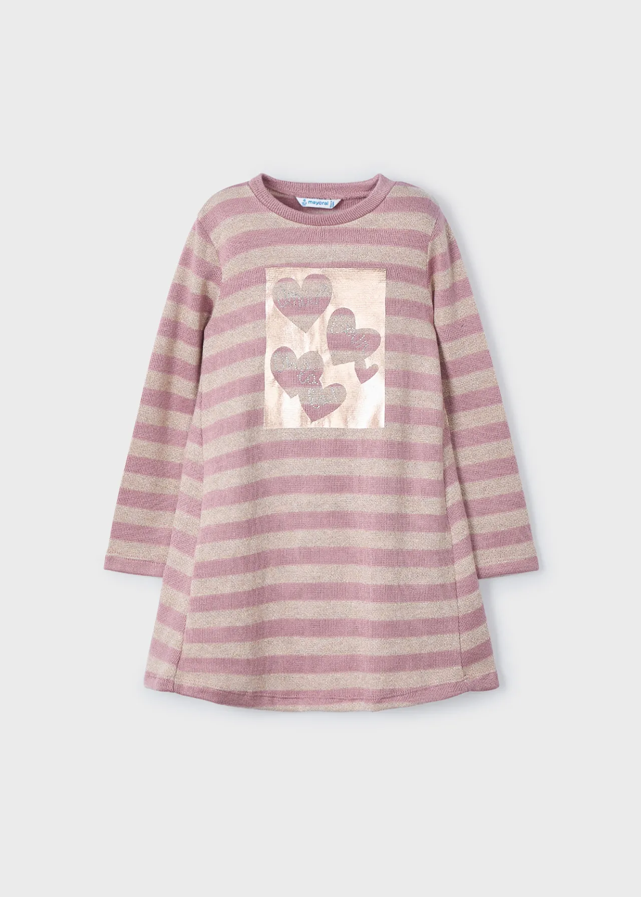 Mayoral Girl Striped Metallic Stitch Sweater