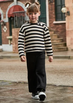 Mayoral Girl Striped Sweatshirt and Pants Set