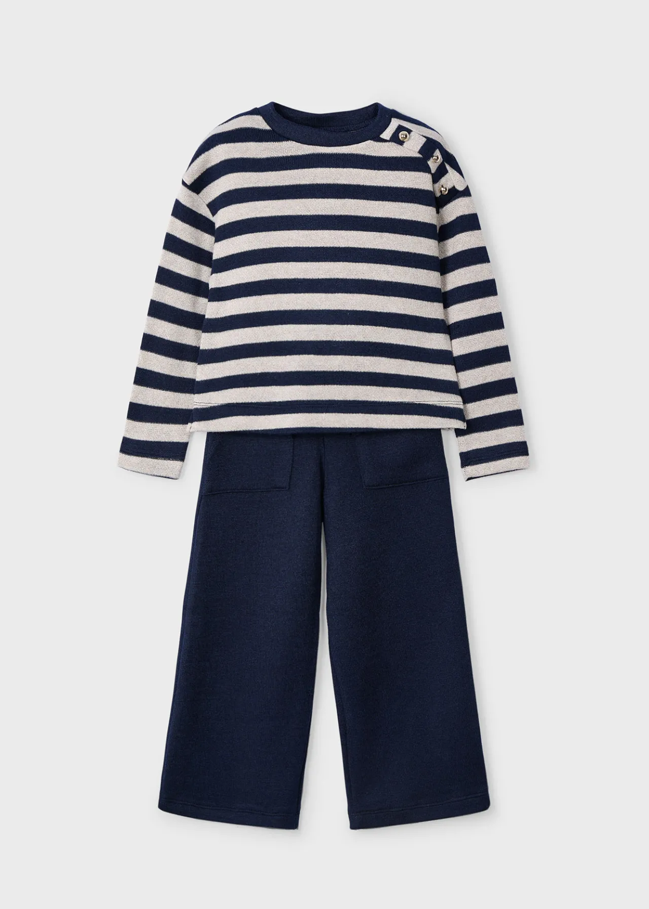 Mayoral Girl Striped Sweatshirt and Pants Set