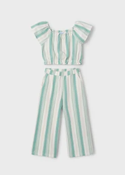 Mayoral Girl Striped T-Shirt and Pants Set