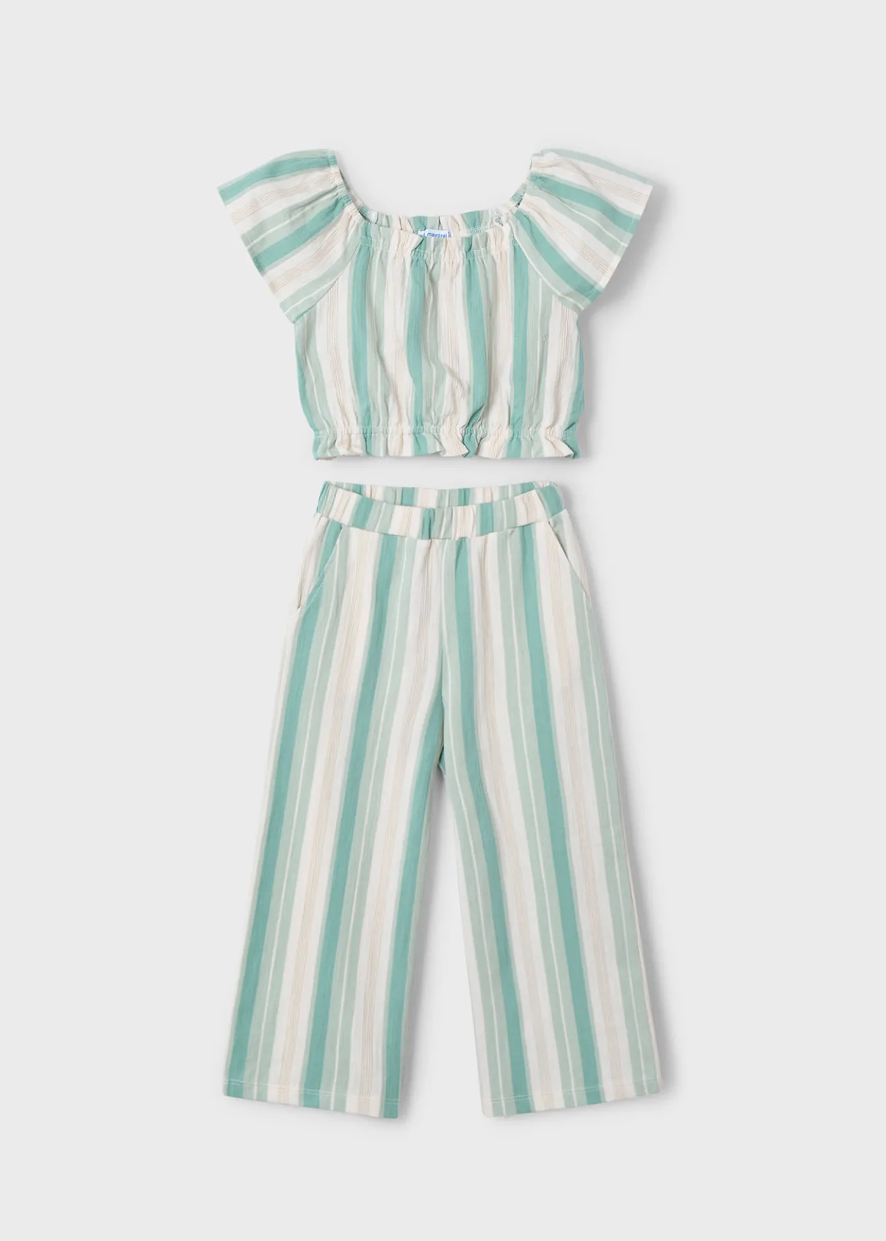 Mayoral Girl Striped T-Shirt and Pants Set