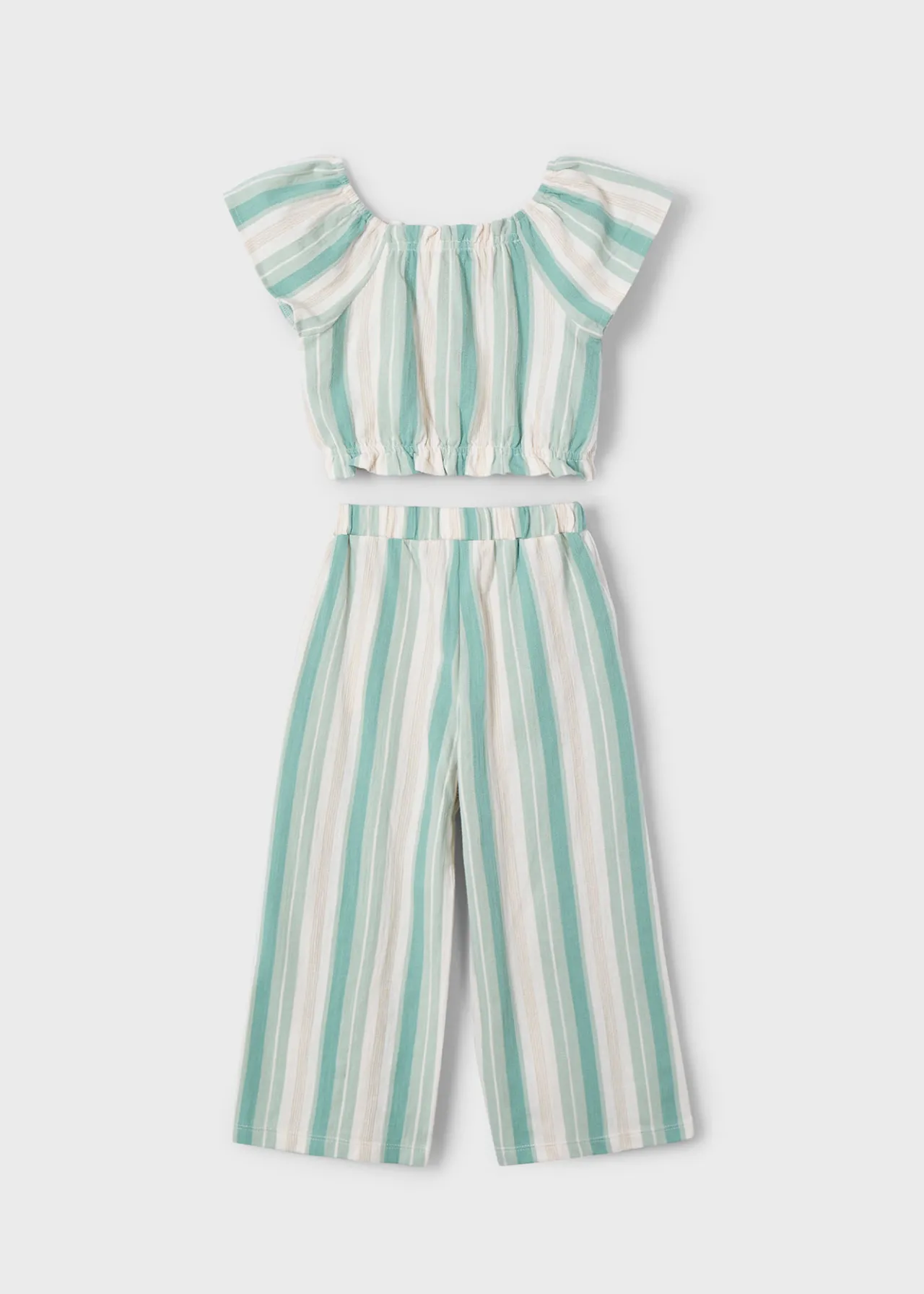 Mayoral Girl Striped T-Shirt and Pants Set