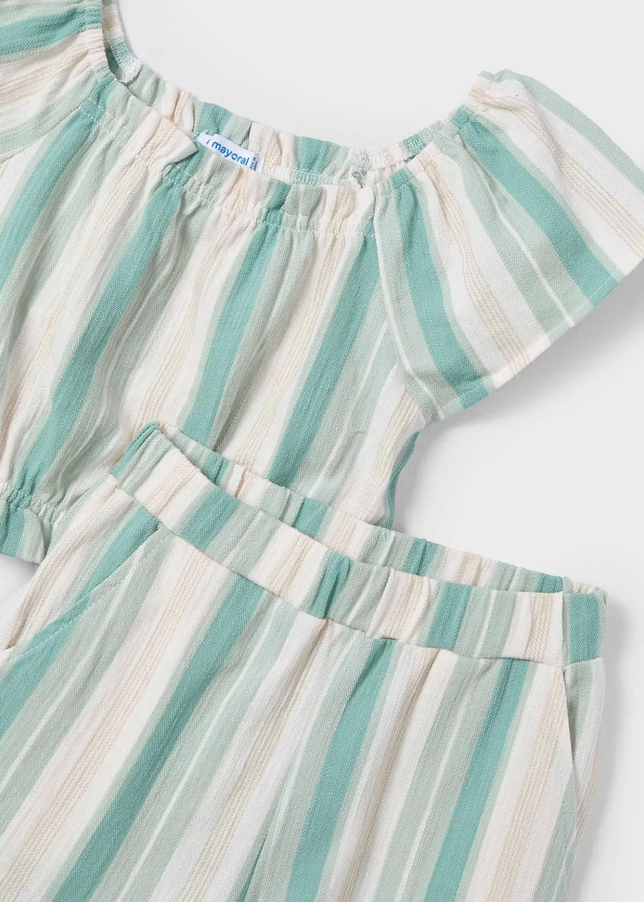 Mayoral Girl Striped T-Shirt and Pants Set