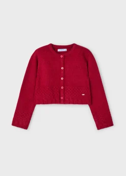 Mayoral Girl Structured Knit Cardigan