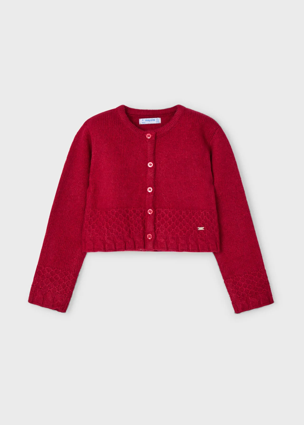 Mayoral Girl Structured Knit Cardigan