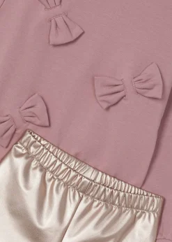 Mayoral Girl Sweatshirt and Metallic Leggings Set
