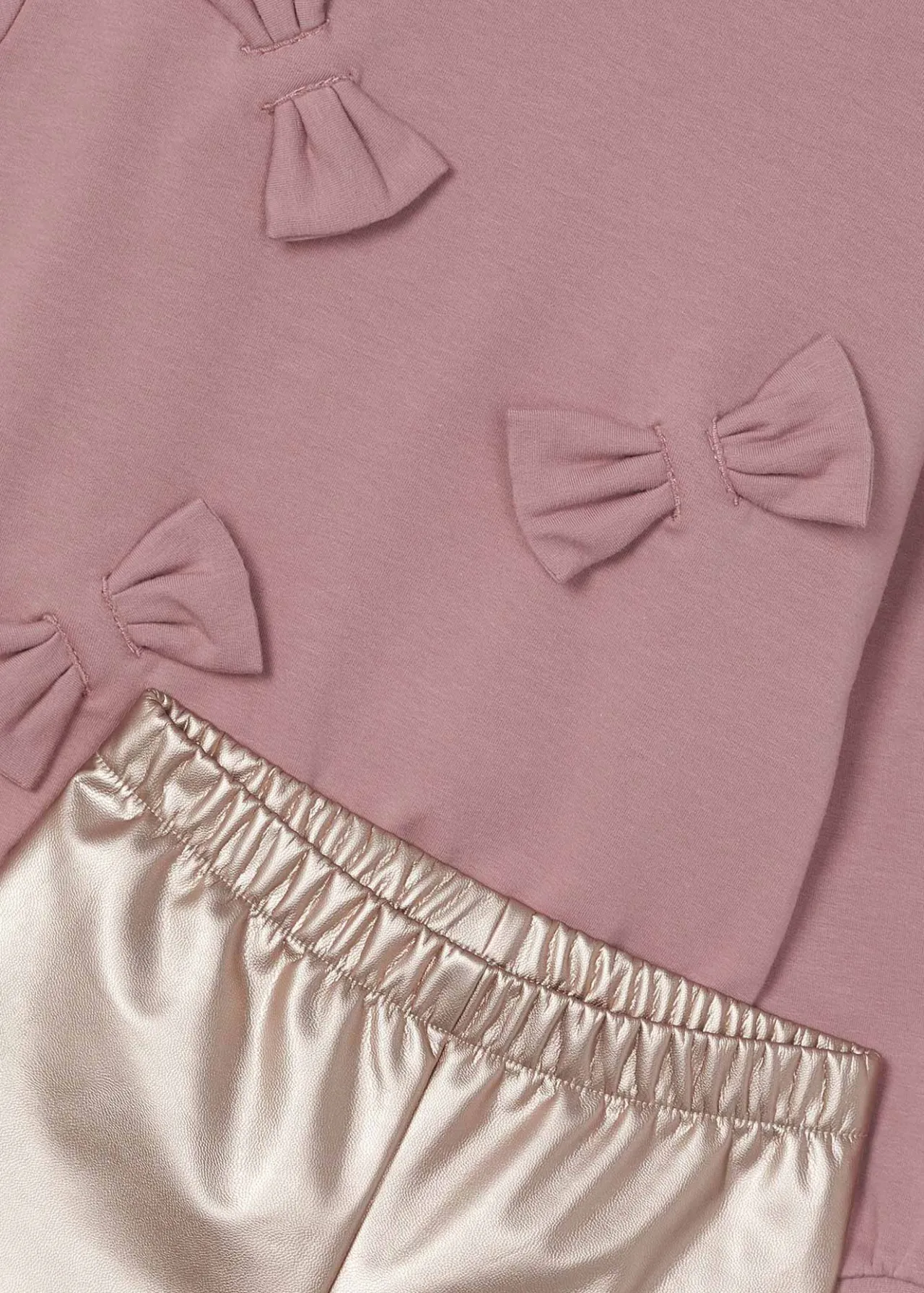 Mayoral Girl Sweatshirt and Metallic Leggings Set