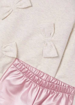 Mayoral Girl Sweatshirt and Metallic Leggings Set