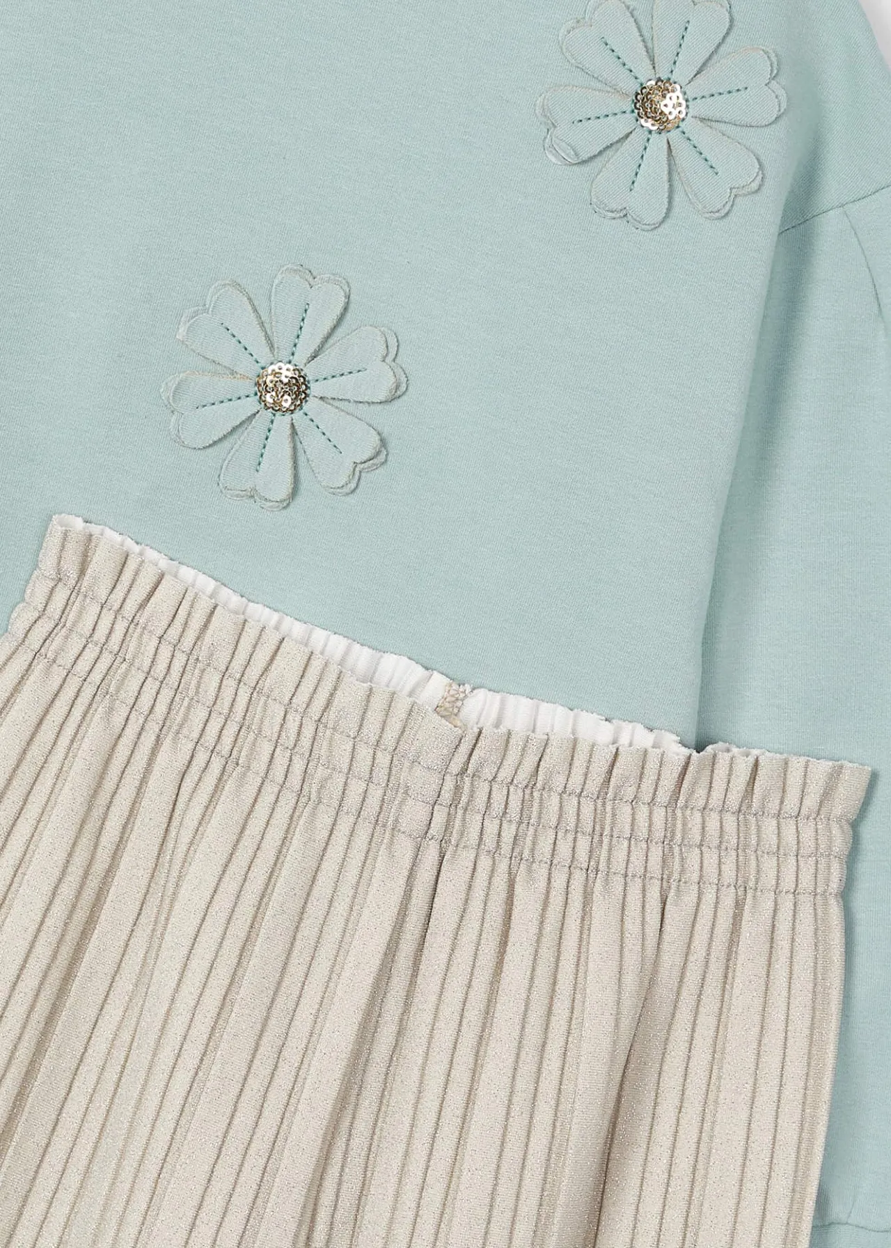Mayoral Girl Sweatshirt with Pleated Pants Set