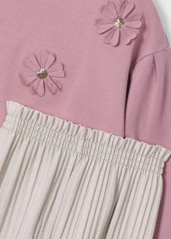 Mayoral Girl Sweatshirt with Pleated Pants Set