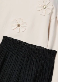 Mayoral Girl Sweatshirt with Pleated Pants Set