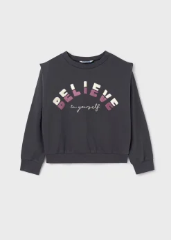 Mayoral Girl Sweatshirt with Shoulder Pads