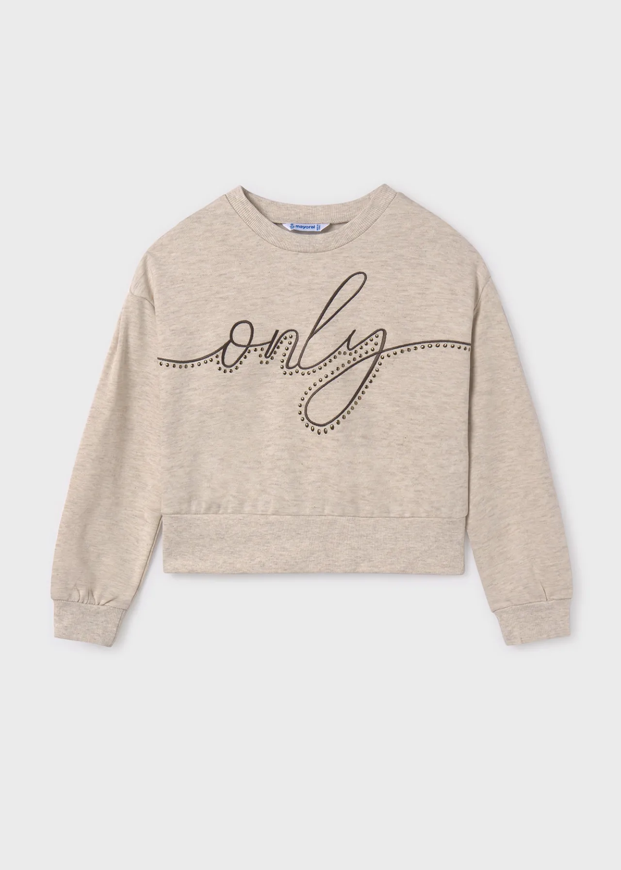 Mayoral Girl Text Print Sweatshirt