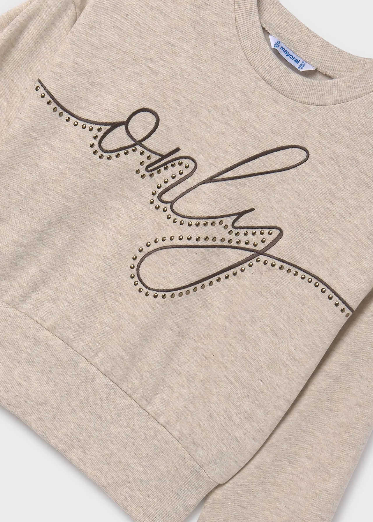 Mayoral Girl Text Print Sweatshirt