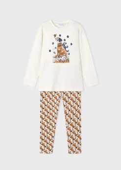 Mayoral Girl T-Shirt and Print Leggings Set