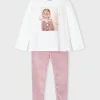 Mayoral Girl T-Shirt and Velvet Leggings Set