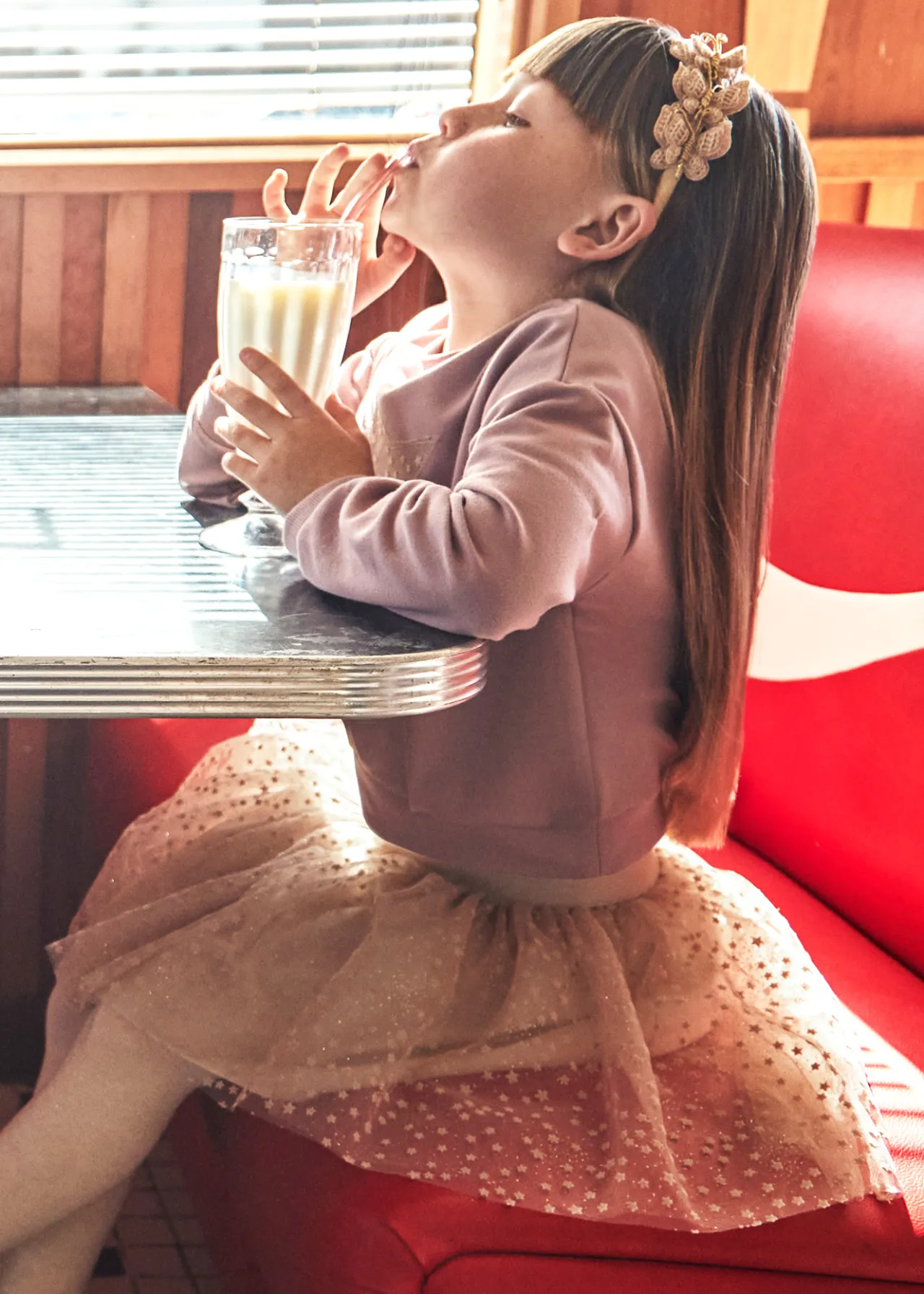 Mayoral Girl Tulle Skirt and Sweatshirt Set